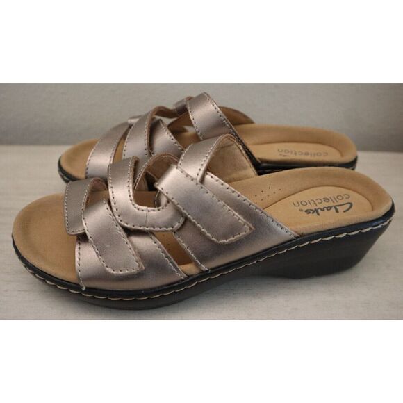 Clarks 26158230-4035 Women's Sz 6M Metallic Leather Merliah Karli Sandals - Picture 8 of 11